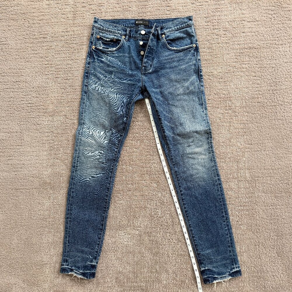 Purple Brand Distressed Jeans – Slim Fit – Medium Wash Men’s Size 33